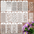 14 Pieces for Crafts Stencils Texture Stencils for Painting Reusable Art Deco by Unknown
