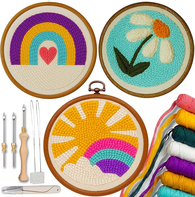 Zyrose Punch Needle Kit for Beginners & Adults, Printed Fabric, 3 by Unknown