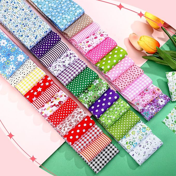 Hosuly 40 Pcs Multicolor Cotton Jelly Fabric - Image 3