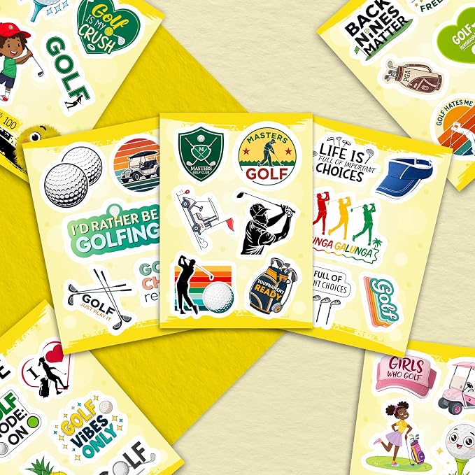 100Pcs Funny Golf Stickers for Water Bottle, Laptop - Image 5
