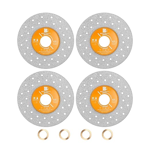 Rock Slab Grinding Disc - 4.5 inch Glass Cutter Disc (4pcs), Granite Cutting Disc, Diamond Grinder Wheel for Rock Slab, Stone, Tile, Marble, Granite, Glass Diamond Cutting Discs