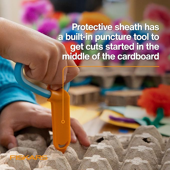 Fiskars Kids Cardboard Creator – Safer Cardboard Cutting Tool - Image 3