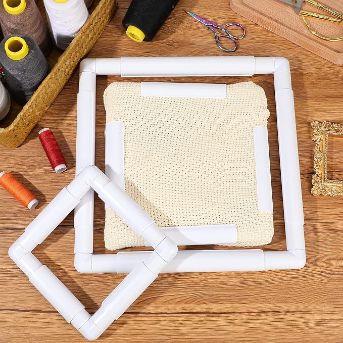 Janinka Embroidery Hoop 3 Pcs Cross Stitch Hoops and Frames White Rectangular - Image 6