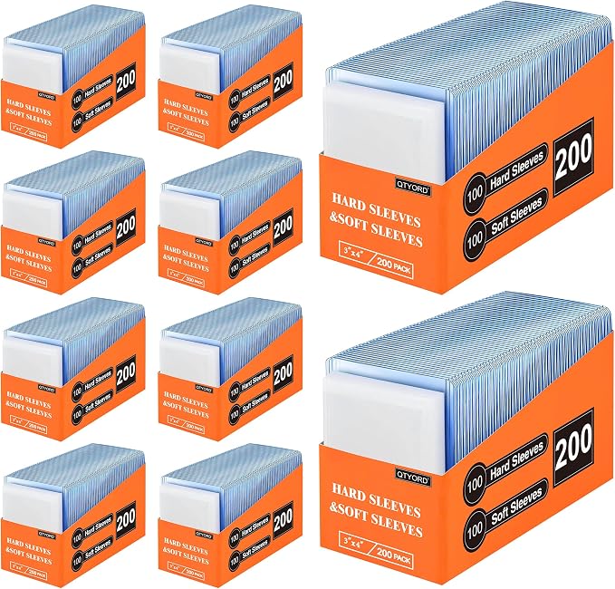 2000 Card Sleeves, Hard Plastic Card Protectors by QTYORD