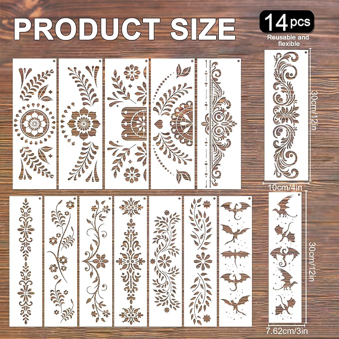Keluna Border Stencils for Painting - Image 3