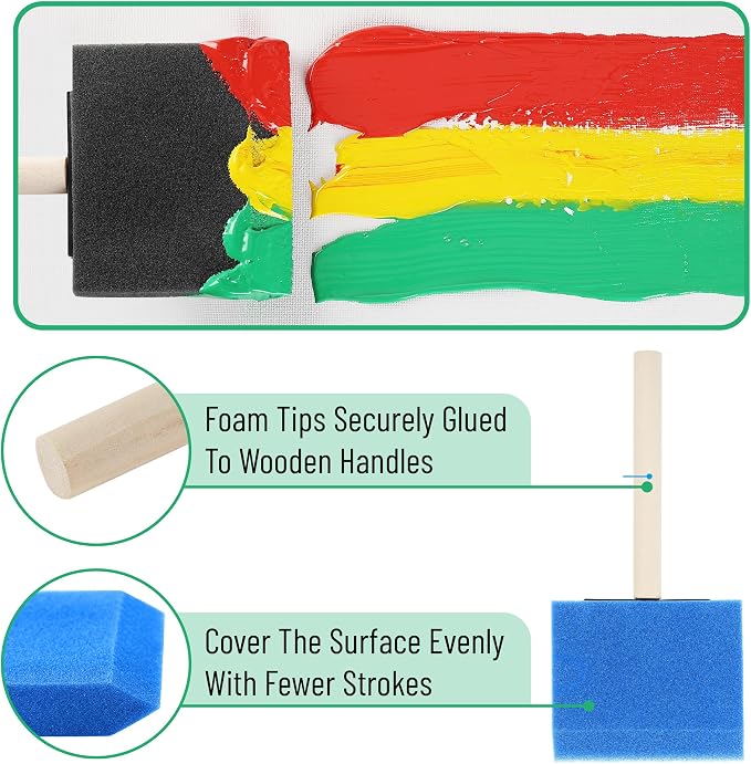 Bates- Foam Paint Brushes, 4 Inch, 25 Pack - Image 5