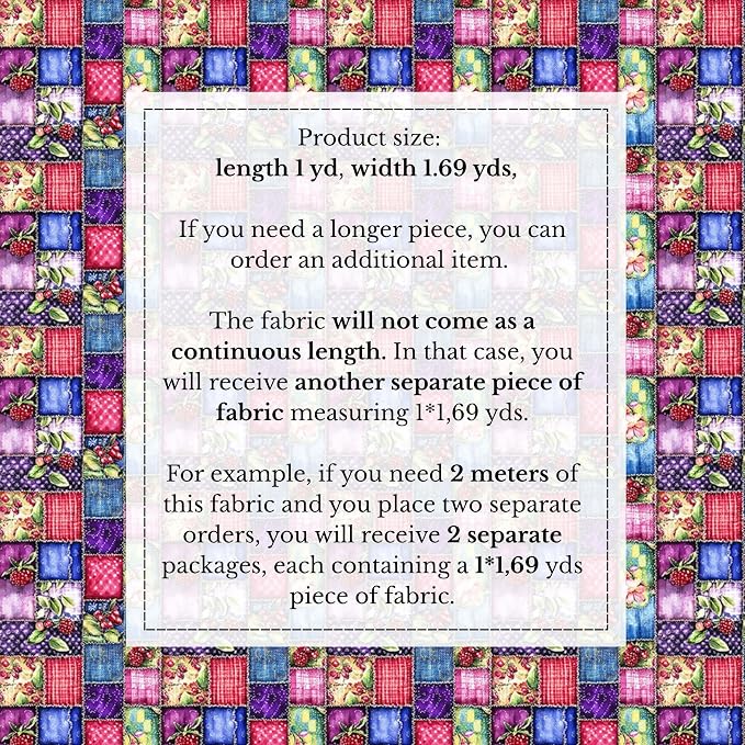 100% Cotton Fabric by the Yard – Turkish Quality Quilting & Sewing Fabric - Image 4
