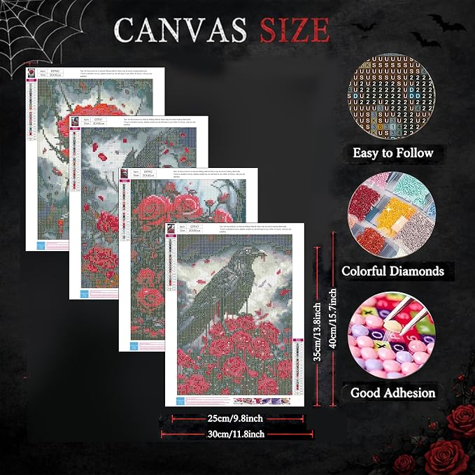 Gemozaic 4 Pack Gothic Diamond Art Kits - Image 2