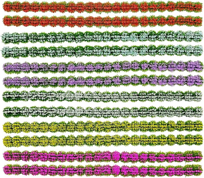 Woohome 12 PCS Flower Cluster Model, Static Grass Model Grass Tufts Set by Woohome