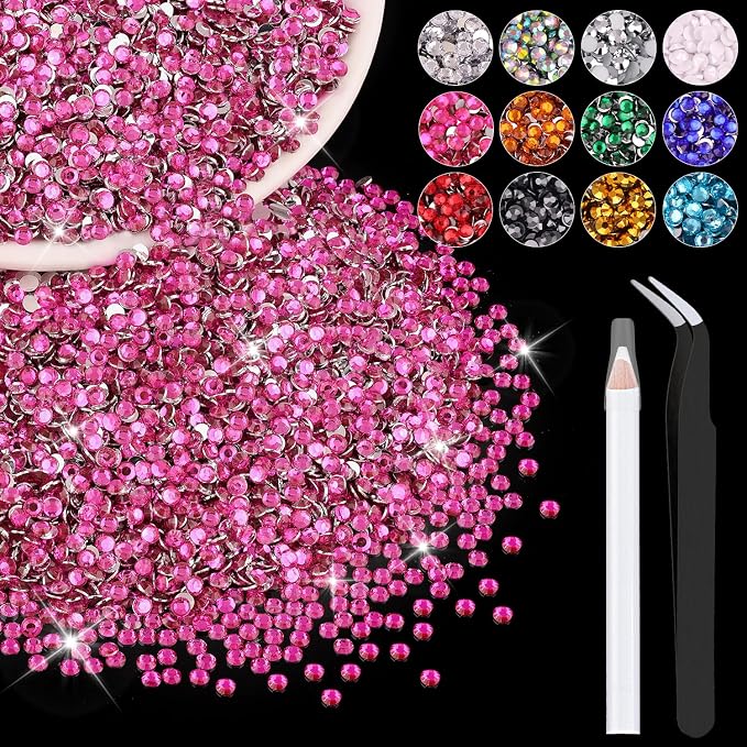 12000PCS 2mm Resin Rhinestones Bulk by BELLEBOOST