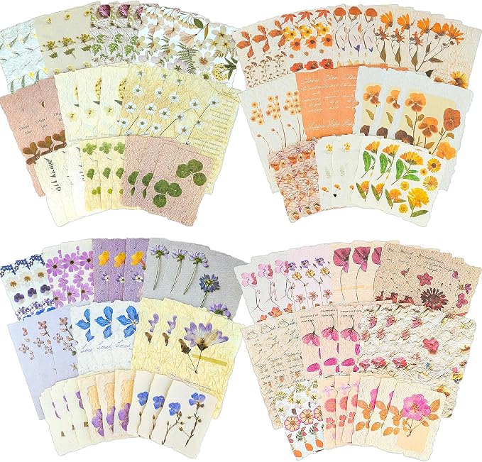 120Pcs Floral Textured Scrapbook Paper - Image 8