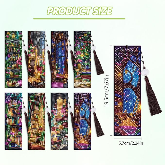 Dark Academia Diamond Art Bookmarks, DIY Crafts Book Marks - Image 3