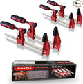 HimaPro 6 Inch Bar Clamp Set, 4 Pack 600 lbs Load Limit Medium Duty Quick Release Steel F Clamp, Ideal for Woodworking, Metalworking, and DIY Projects
