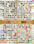 1920pcs Scrapbook Letter Stickers Ransom Vintage Junk Journal Stickers Numbers by Cranado