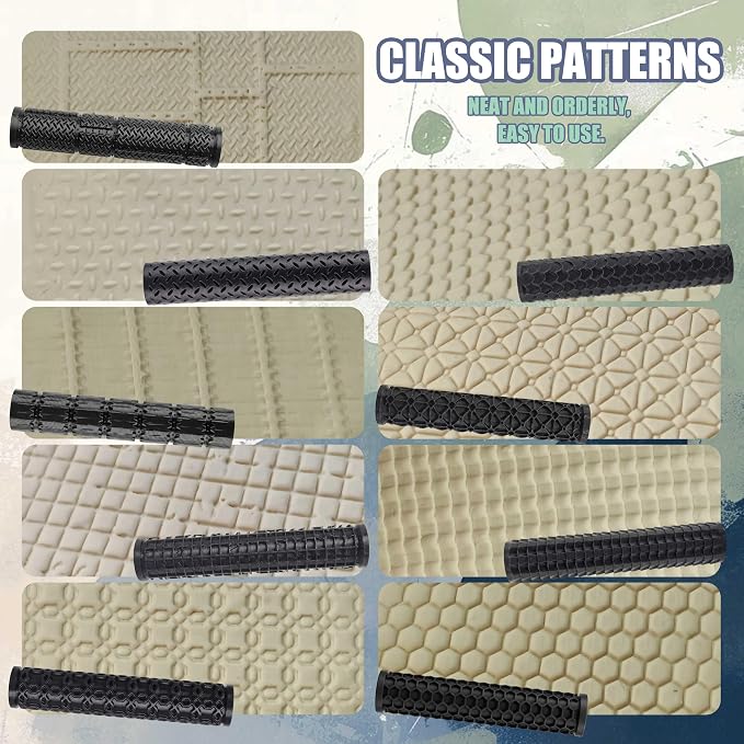 Texture Roller Set, containing 7 Types of Pattern Patterns, Suitable - Image 3