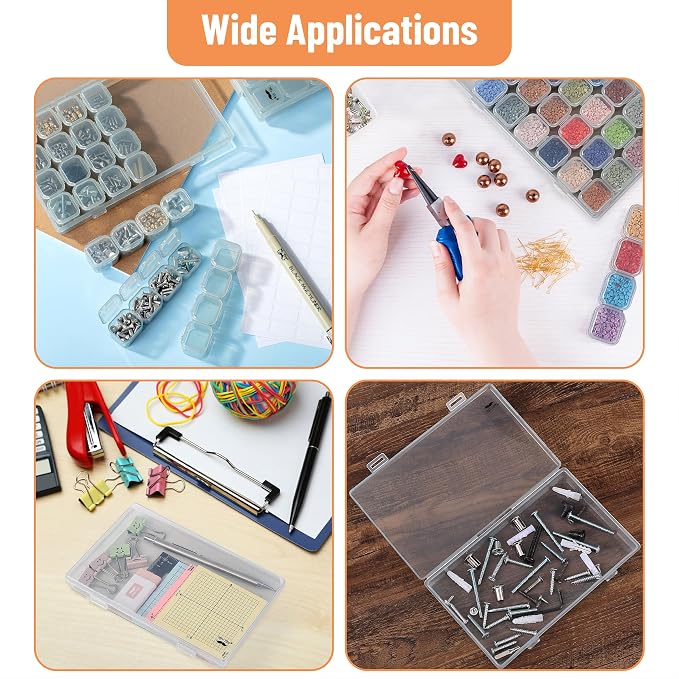 Mr. Pen- Bead Storage Containers, 28 Grids, 2 Pack, Transparent, Small Bead - Image 6