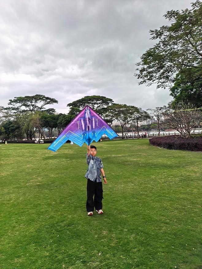 B2 Model Airplane Kite, Large Easy to Fly Kites Adults, 300FT String Reel - Image 2