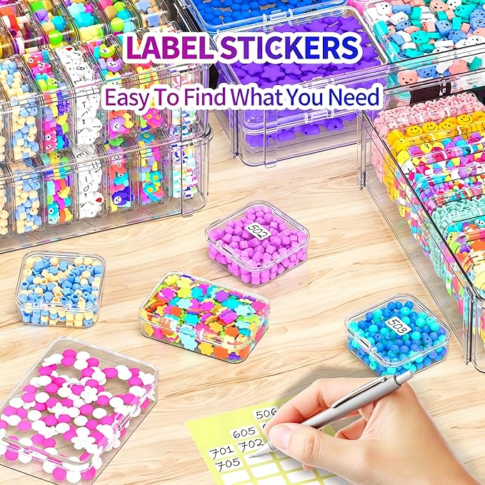 Stackable Bead Storage Organizer, 88 Small Plastic Containers - Image 4