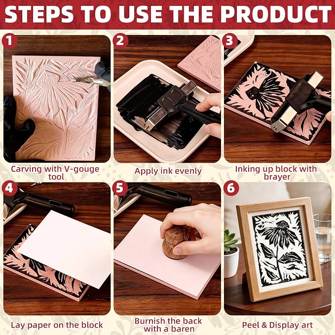 Linocut Kit for Printmaking - Image 6