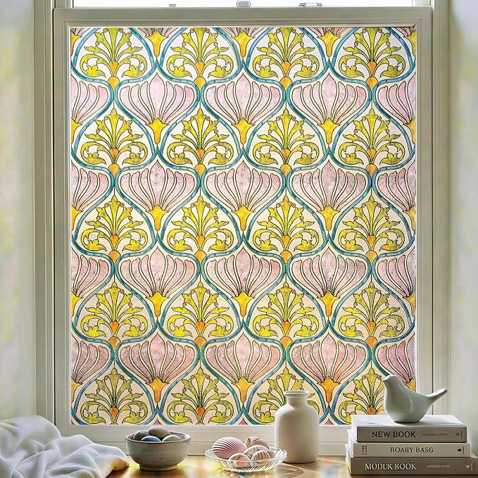 3D Stained Glass Window Film, Decorative Window Privacy Film by ADDHERES