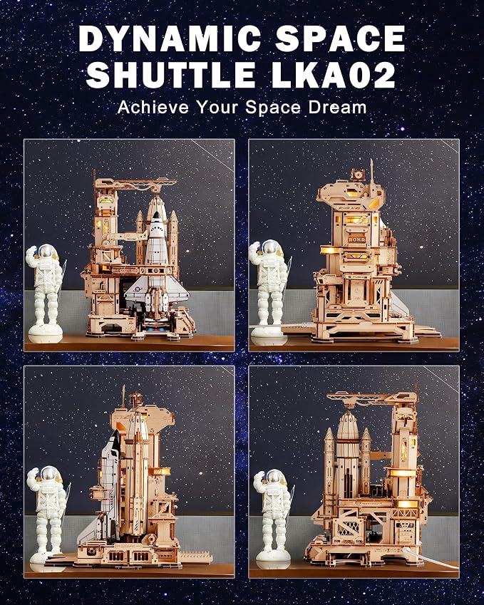 ROKR 3D Puzzles for Adults Space Shuttle, Interactive DIY Building Model - Image 6