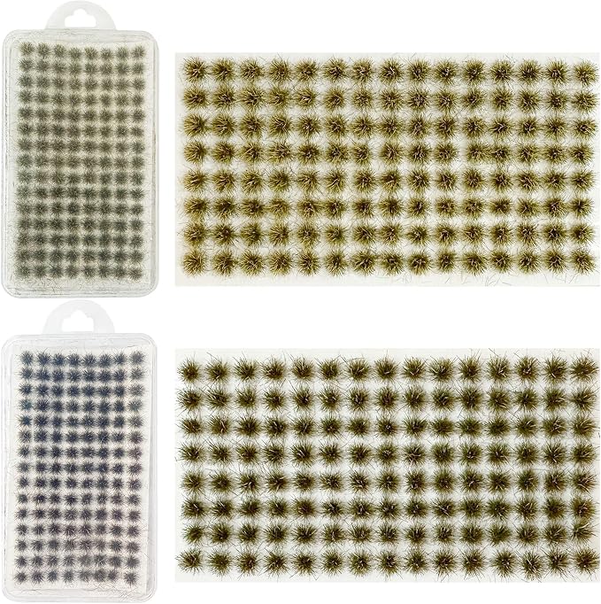 Woohome 208 PCS Static Grass Tuft Green Model Grass Tufts Terrain Model Kit by Woohome