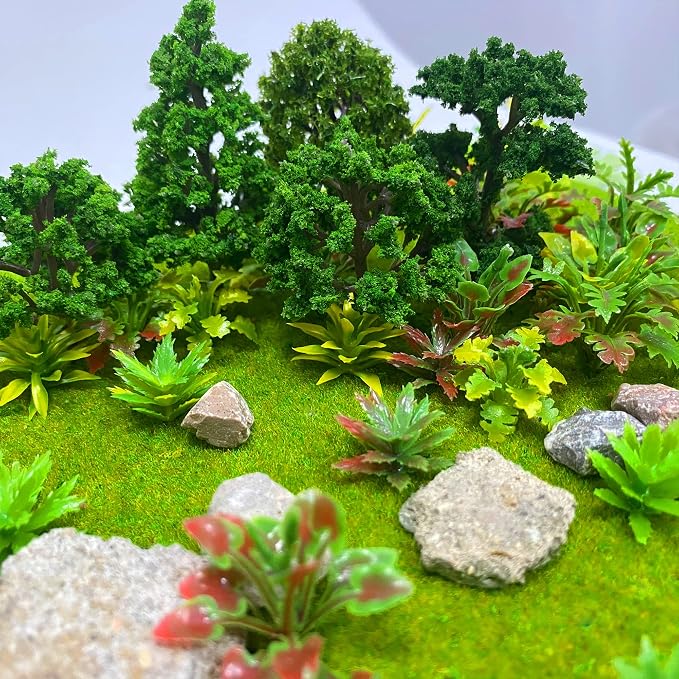 88pcs Model Trees Mixed Miniature Plants Model Train Scenery Architecture Trees - Image 3