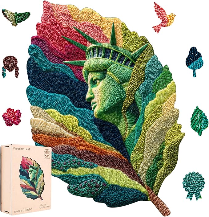 MYS A·U·R Wooden Puzzles for Adults, Freedom Leaf Jigsaw Puzzle 500pcs by MYSA%C2%B7U%C2%B7R