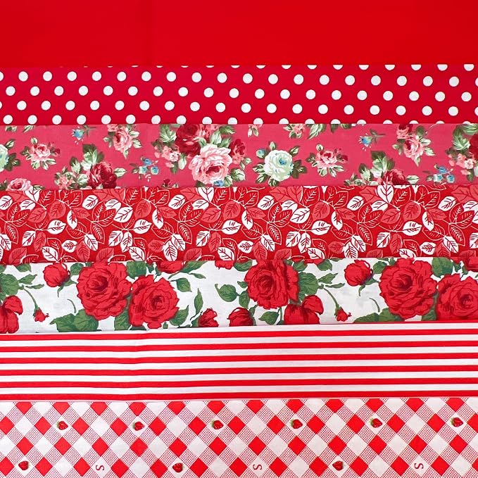 Cotton Fabric DIY Making Supplies Quilting Patchwork Fabric Fat Quarter Bundles by Antetek