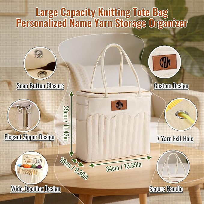 Phexilo Personalized Knitting Bag - Image 4