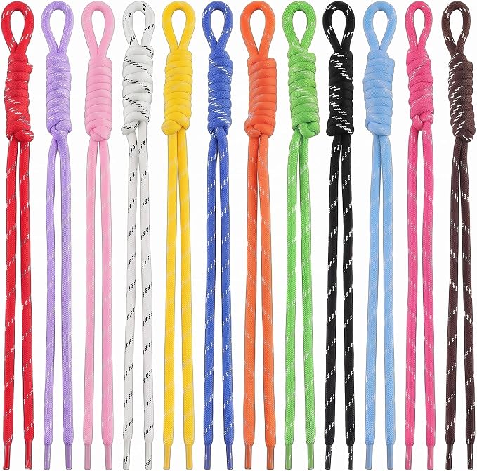 KJML DIY Paracord Keychain 12pcs Paracord Rope Keychain Braided Cord Rope Bag by KJMLDIY
