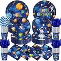 450 Pcs Space Birthday Tableware Set Decorations, Solar System Paper Plates by Unknown
