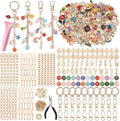 500Pcs Charms Lip Gloss Keychain Making Kit, DIY Craft Supplies by selizo