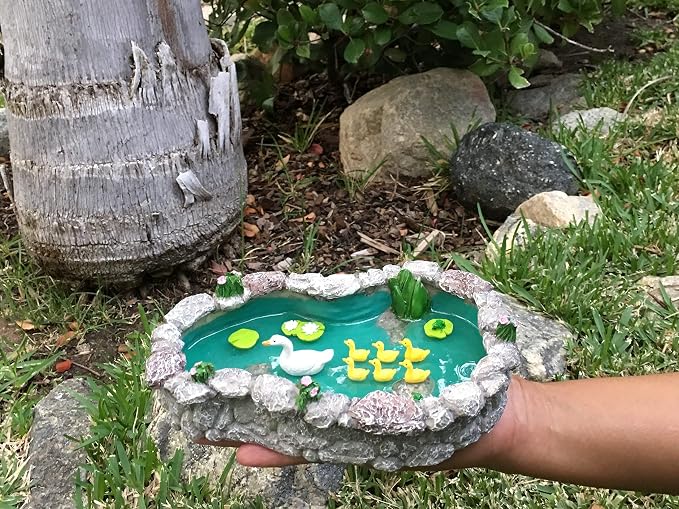 GlitZGlam Duck Pond -Mother and Ducklings! A Miniature Duck Pond - Image 6