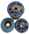 SIGNI 4" x 5/8" Premium Zirconia Flap Discs T27 10-Pack (Grit 80#)