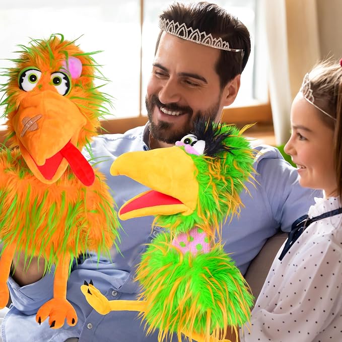 Playful Minds - Living Puppets Purdey 18" Plush Bird Hand Puppet – Soft - Image 3