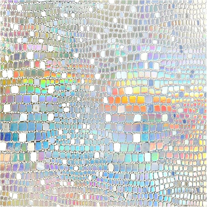 rabbitgoo Window Privacy Film Decorative Rainbow Cling, 35.4" x 78.5" | 3D by rabbitgoo