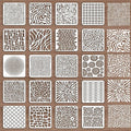 INFUNLY 20pcs Textures Stencils by INFUNLY