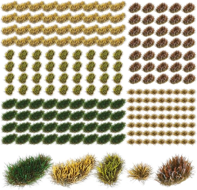 288 Pcs Static Grass Tuft Flower Cluster Vegetation Groups Self Adhesive by Redbaker