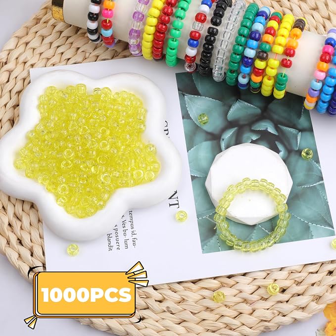 Plastic Pony Beads, for Bracelet, Hair Braiding, Friendship Bracelets, Jewelry - Image 3