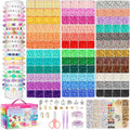 Gionlion 25000 Pcs Clay Beads Bracelet Making Kit Abundant Single Color Heishi by Gionlion
