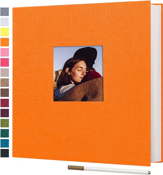 potricher Large Photo Album Self Adhesive 4x6 5x7 8x10 Pictures Linen Cover 40 by potricher