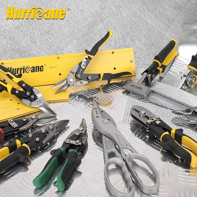 HURRICANE 10 inch Aviation Tin Snips, Straight Cut Metal Shears - Image 9