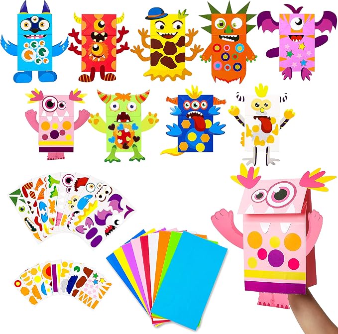 WATINC 9Pack Hand Puppet Art Craft by WATINC