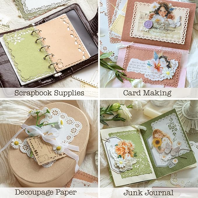 60Pcs Textured Scrapbook Paper Kit - Image 4