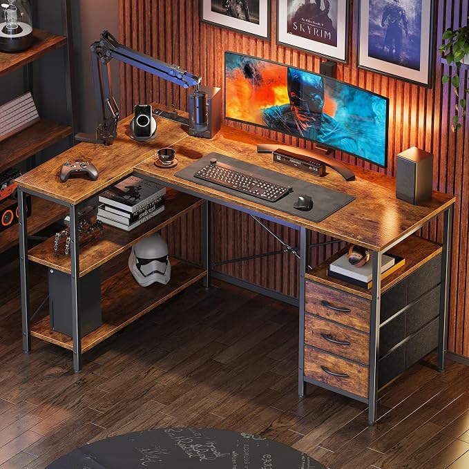 Huuger L Shaped Office Desk - Image 8
