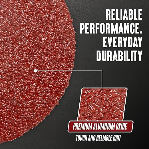 Aluminum Oxide Resin Fiber Sanding and Grinding Discs, 5” x 7/8”, 80 Grit - 25 Pack