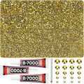 31000Pcs Metallic Gold Rhinestones by Worthofbest
