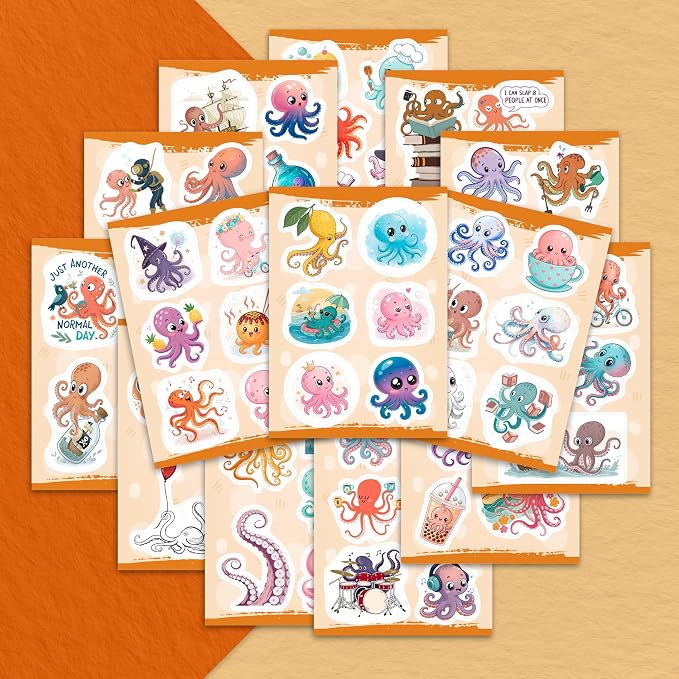 100Pcs Octopus Stickers and Decals Waterproof - Image 5