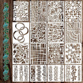15 Pcs Geometric Stencils, Reusable Abstract Texture Stencils by Unknown